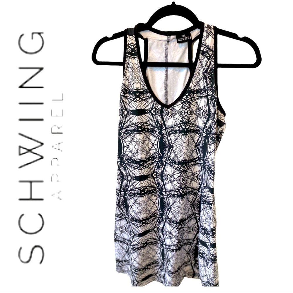 Scheming Sleeveless Black and White Print Dress